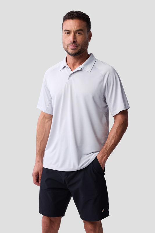 Men's Cross-Sport Tech Pique Polo — Charcoal Heather