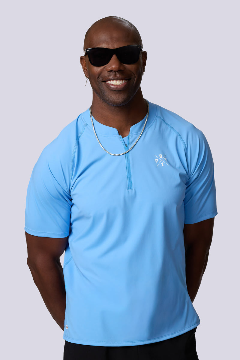 TO Performance Quarter Zip Henley — brittany blue — 1