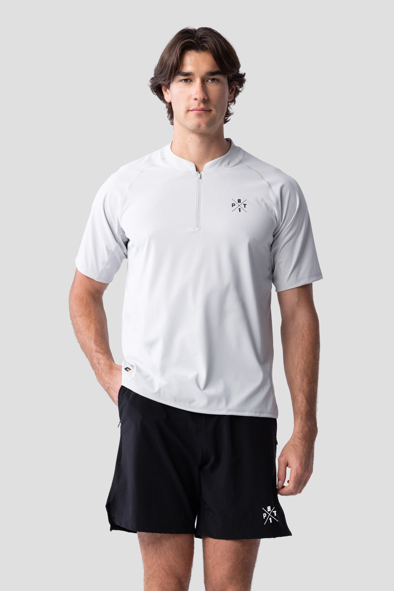TO Performance Quarter Zip Henley — Glacier Grey