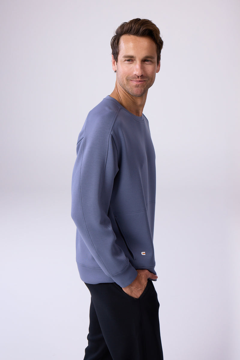 Après Men's Crew Sweatshirt 2.0 — in bounds blue — 2