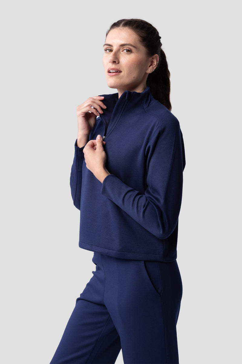 Women's Après Quarter Zip 2.0 — naval academy — 2