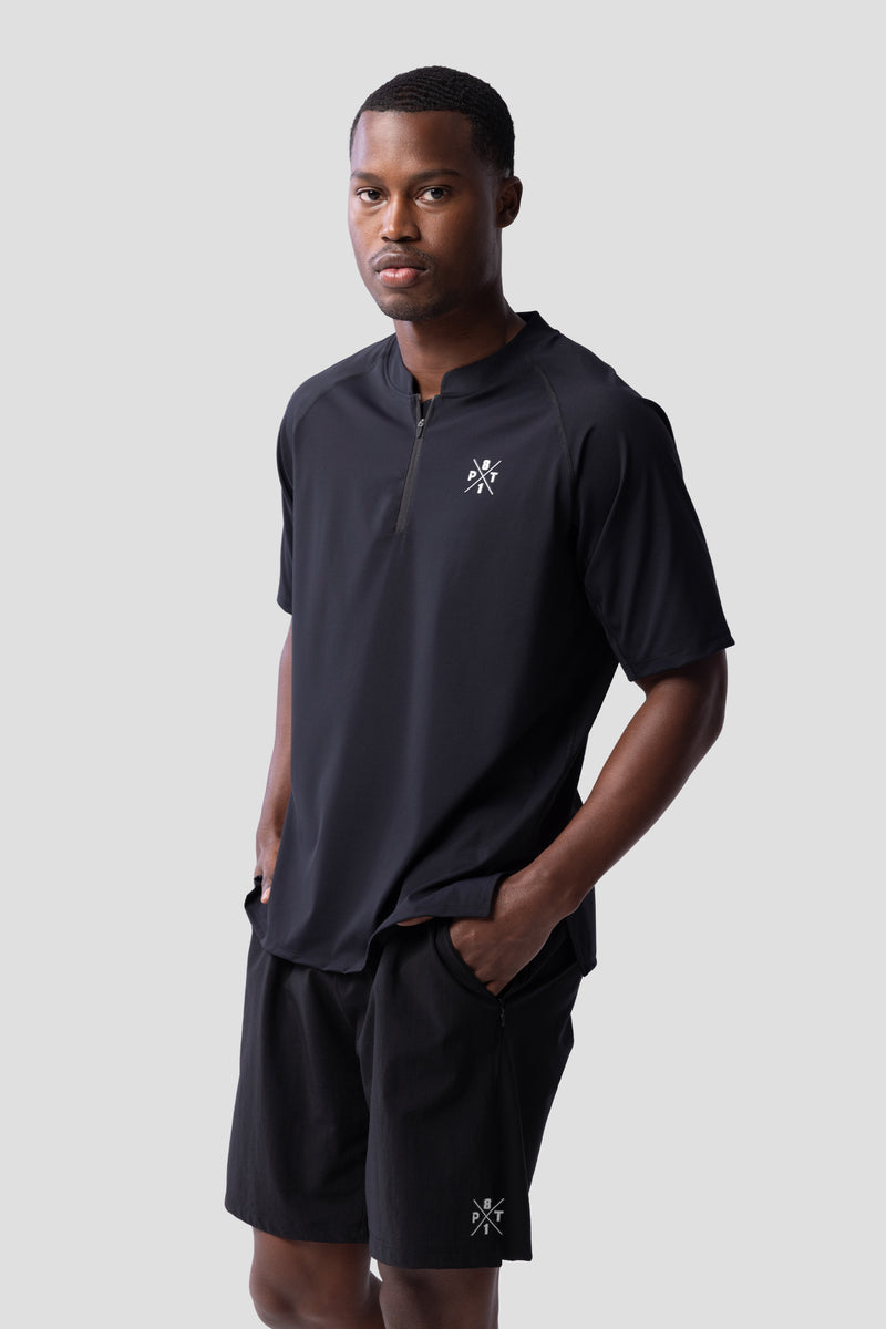 TO Performance Quarter Zip Henley — black — 2