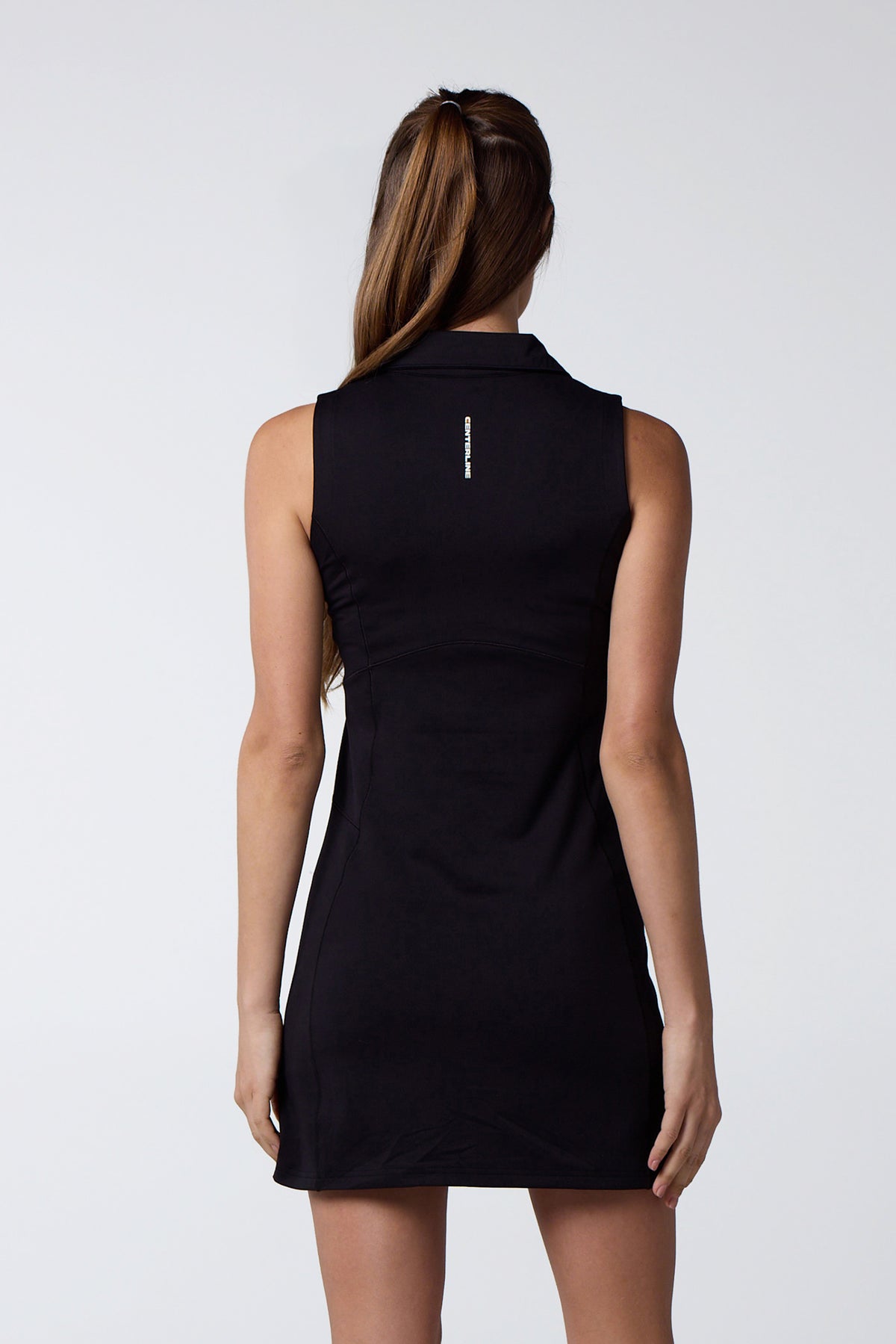 black polo dress Women's Cross-Sport Sleeveless Polo Dress