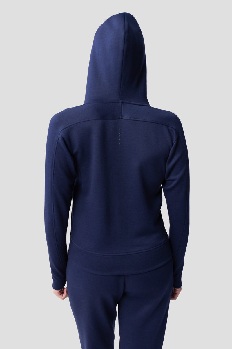 Women's Après Full Zip Hood 2.0 — naval academy — 3