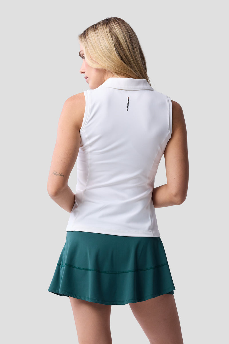 Women's Cross-Sport Sleeveless Polo — white — 2