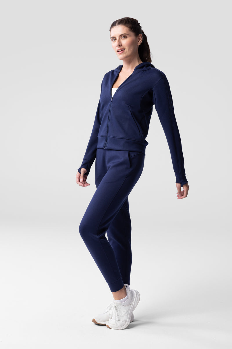 Women's Après Full Zip Hood 2.0 — naval academy — 4