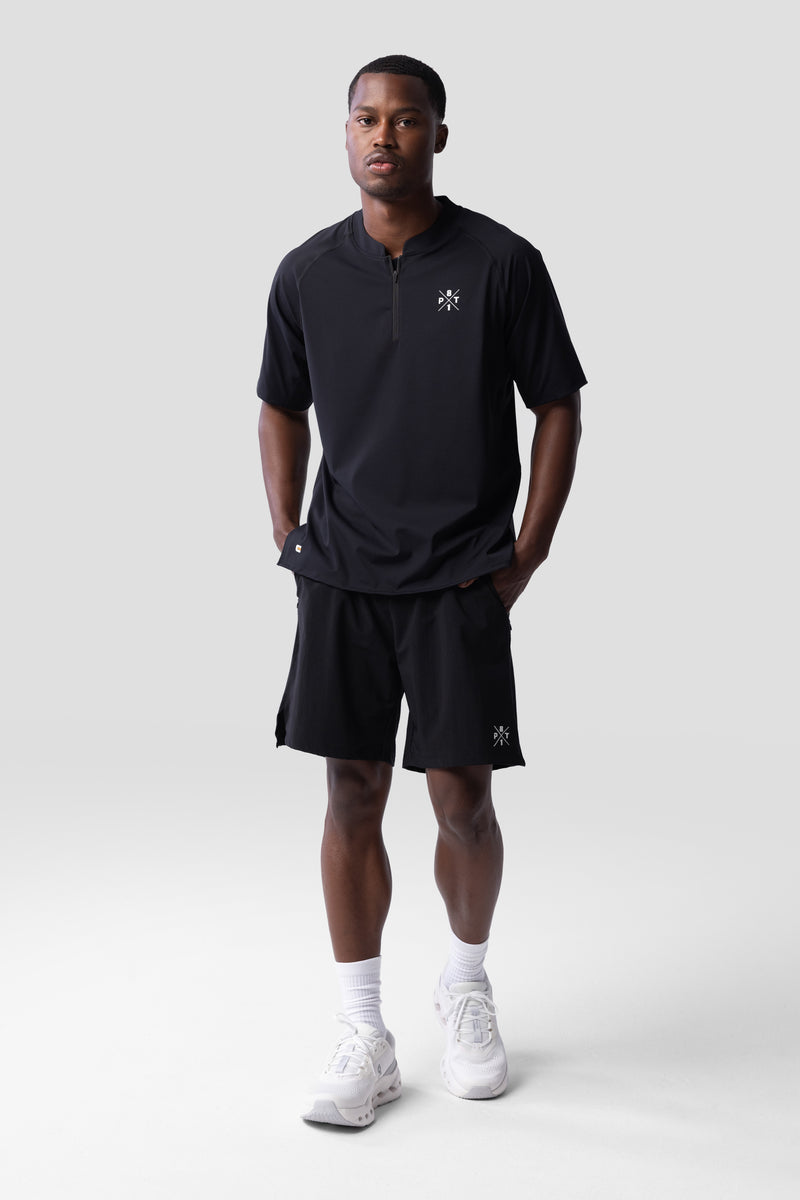 TO Performance Quarter Zip Henley — black — 4