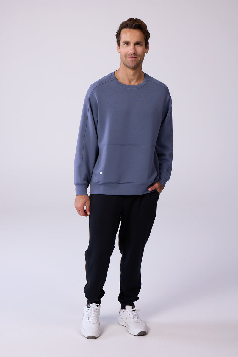 Après Men's Crew Sweatshirt 2.0 — in bounds blue — 4