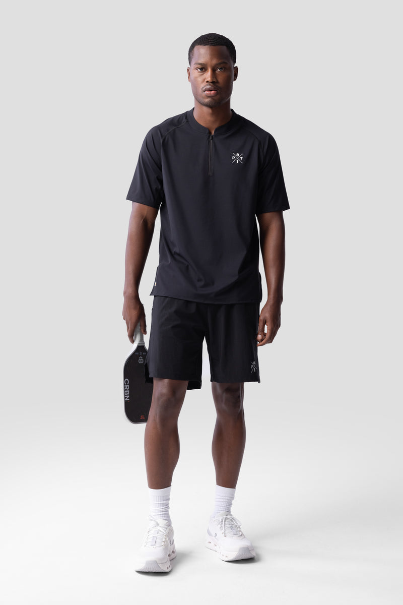 TO Performance Quarter Zip Henley — black — 8