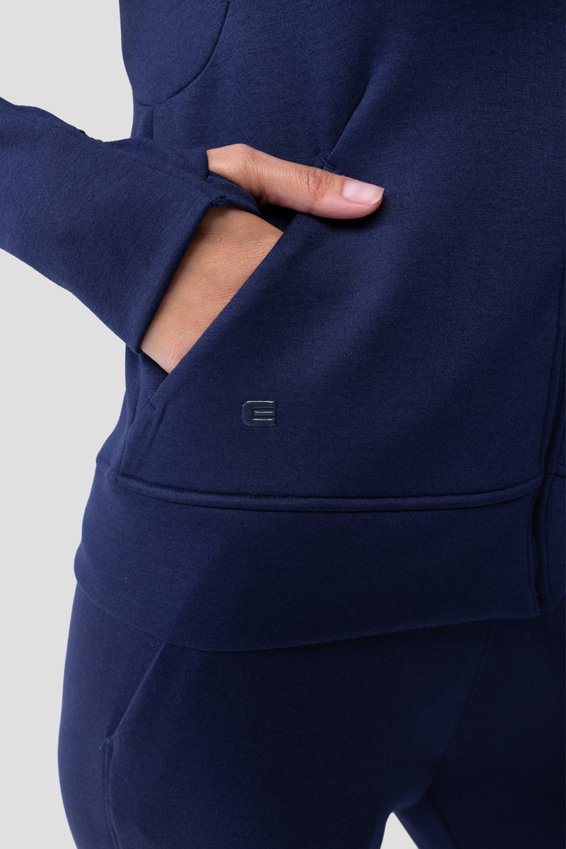 Women's Après Full Zip Hood 2.0 — naval academy — 6