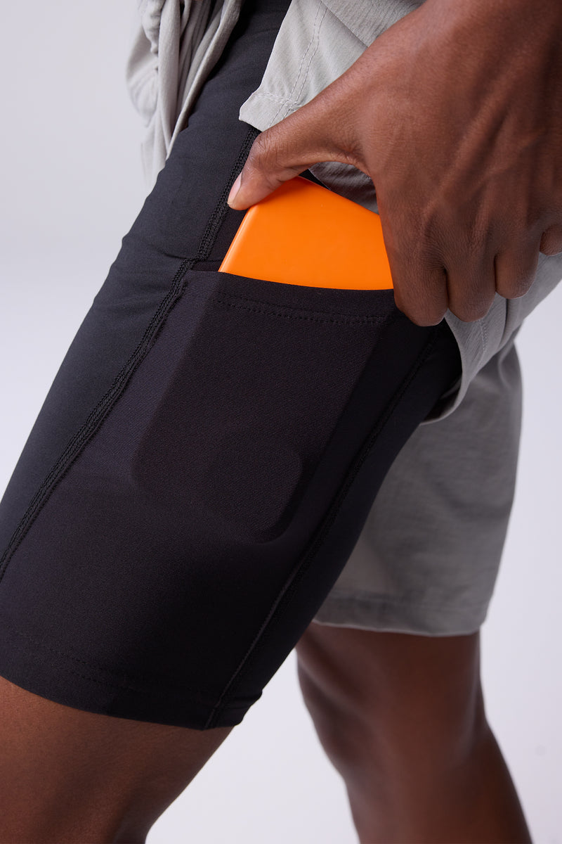 TO Performance Lined Short — glacier grey — 7