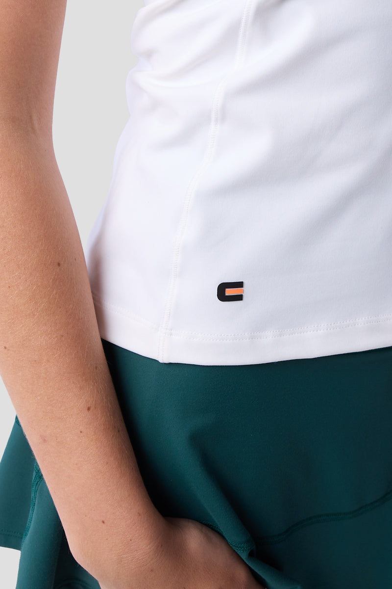 Women's Cross-Sport Sleeveless Polo — white — 6