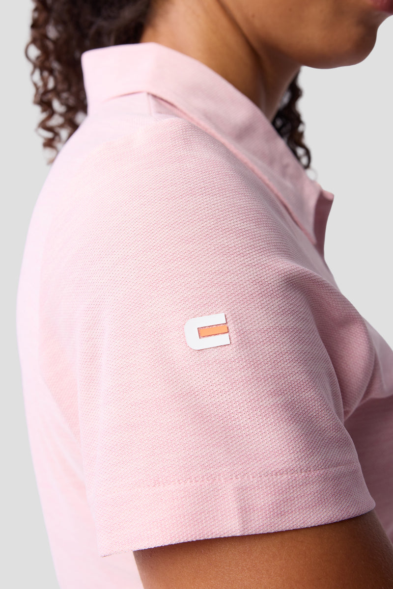 Women's Cross-Sport Tech Pique Polo — pink sorbet — 6