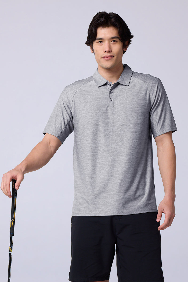 Men's Cross-Sport Tech Pique Polo — grey mist — 1