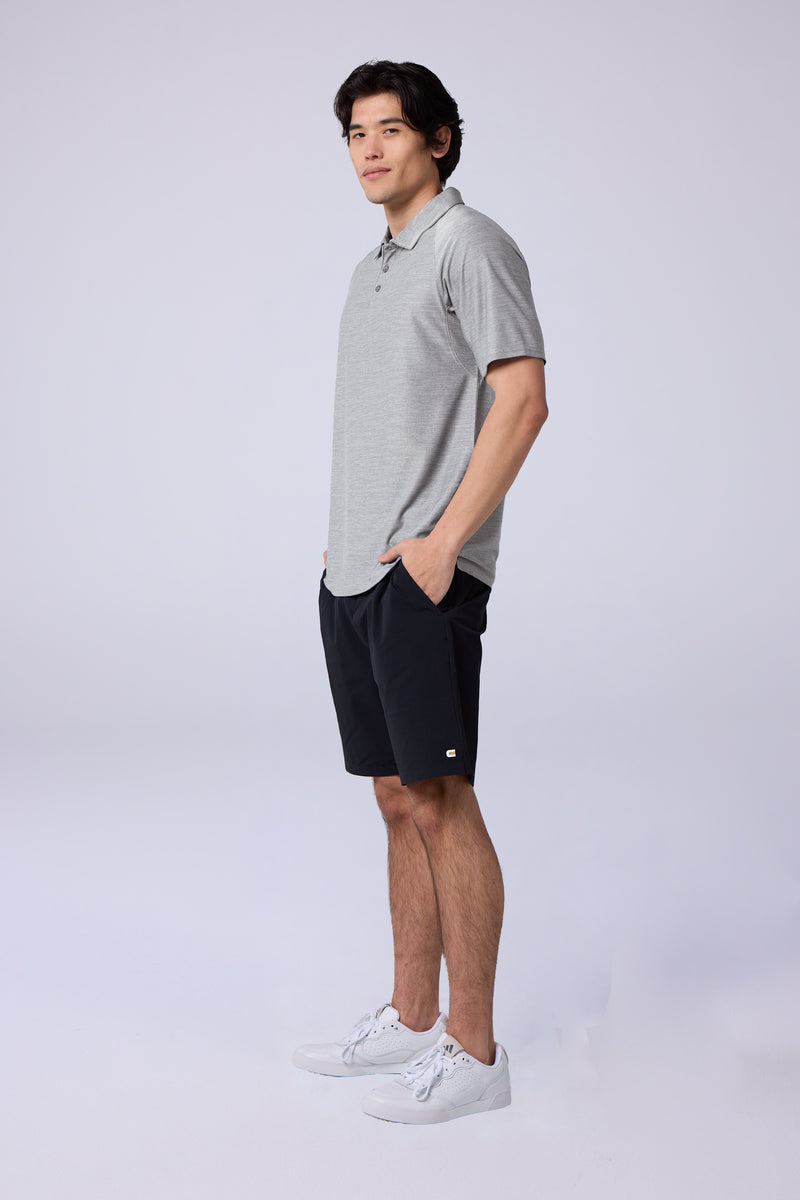 Men's Cross-Sport Tech Pique Polo — grey mist — 3