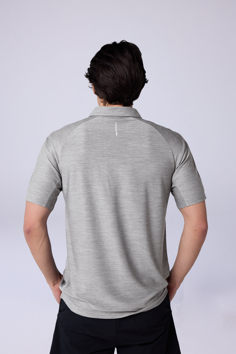 Men's Cross-Sport Tech Pique Polo — grey mist — 2