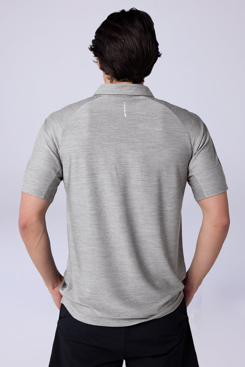 Men's Cross-Sport Tech Pique Polo — grey mist — 2