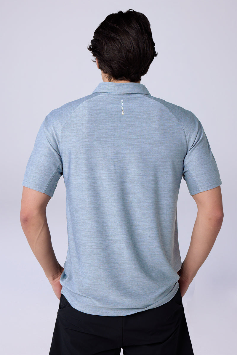 Men's Cross-Sport Tech Pique Polo — skyway — 2