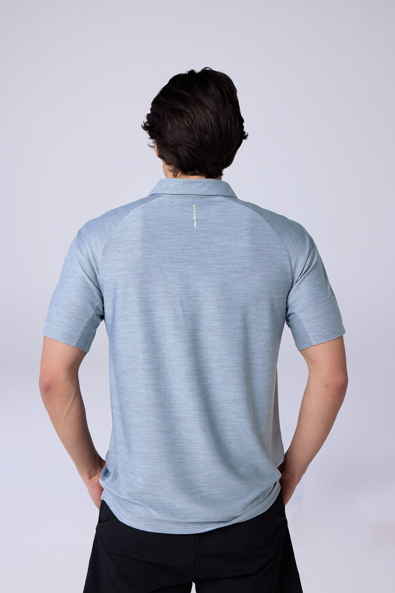 Men's Cross-Sport Tech Pique Polo — skyway — 2
