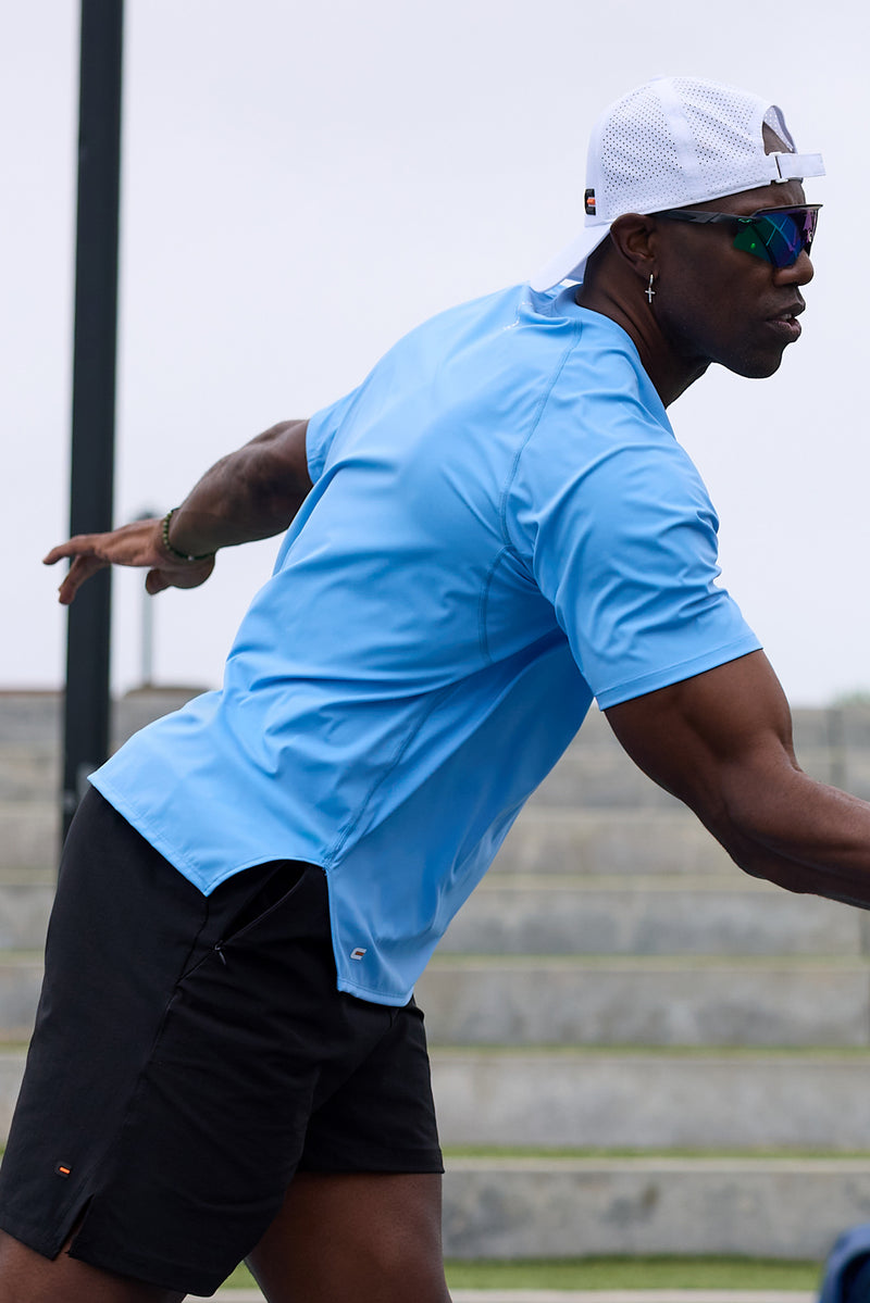 TO Performance Quarter Zip Henley — brittany blue — 12