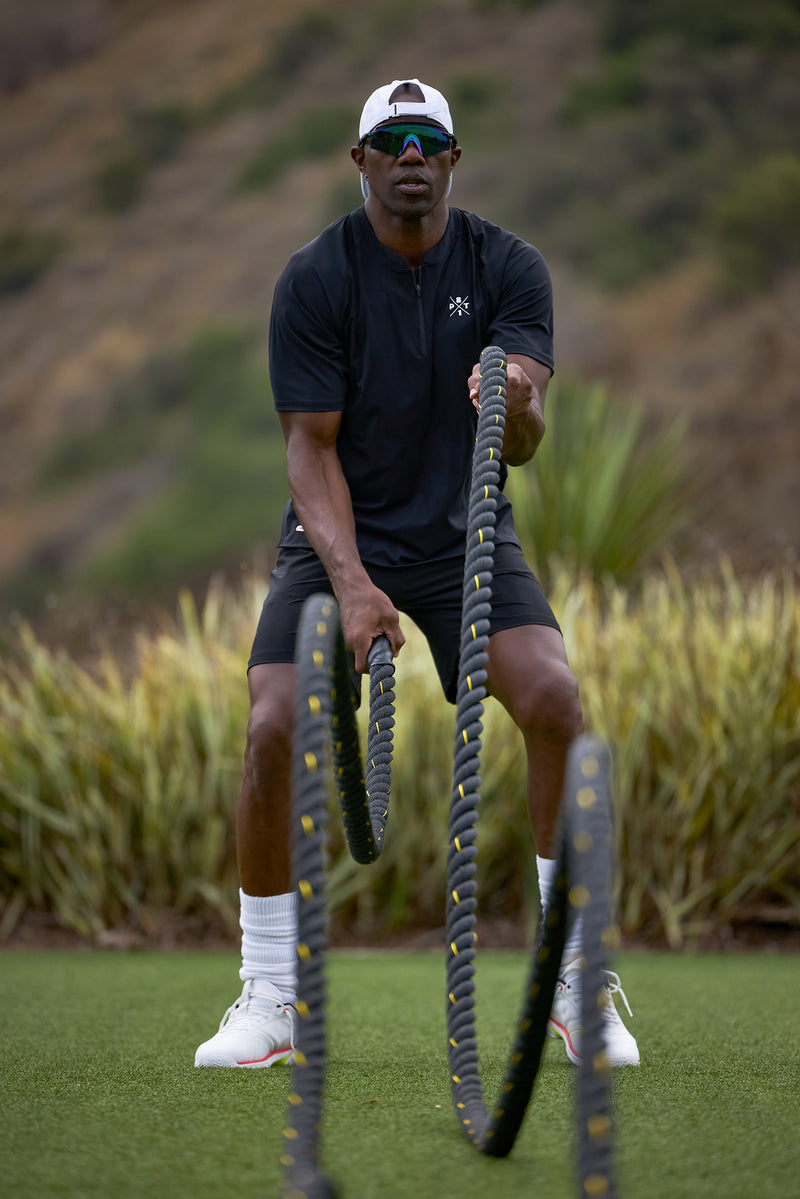 TO Performance Quarter Zip Henley — black — 7