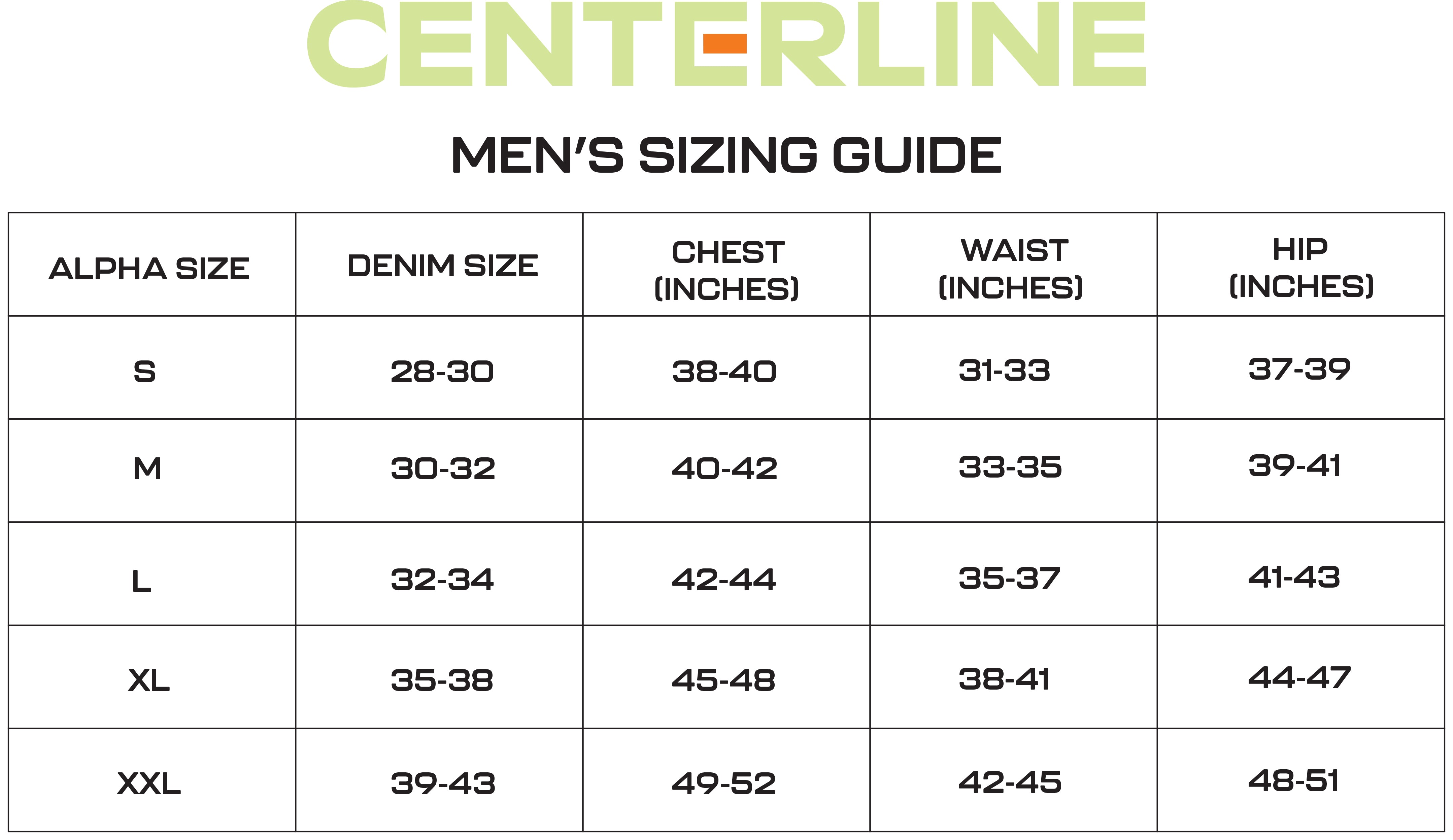 Après Men's Crew Sweatshirt Size Chart