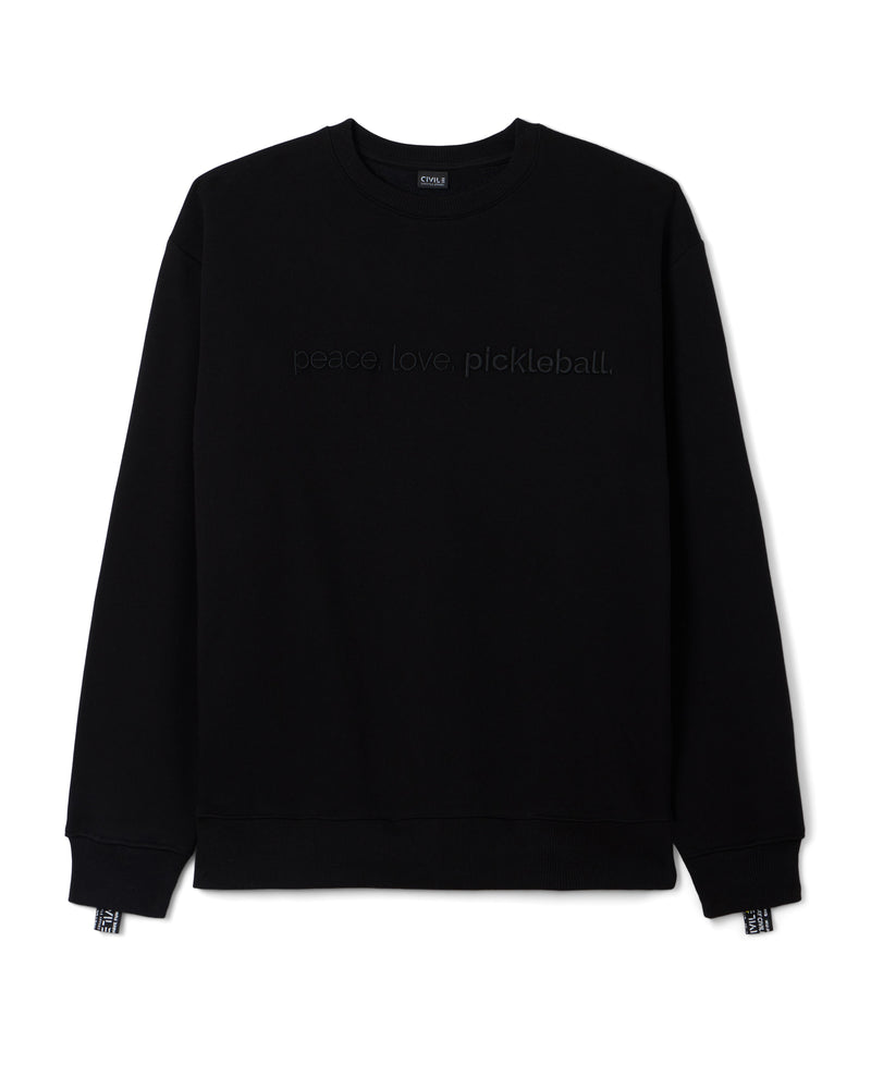 Civile Peace Love Pickleball Unisex Crew Sweatshirt