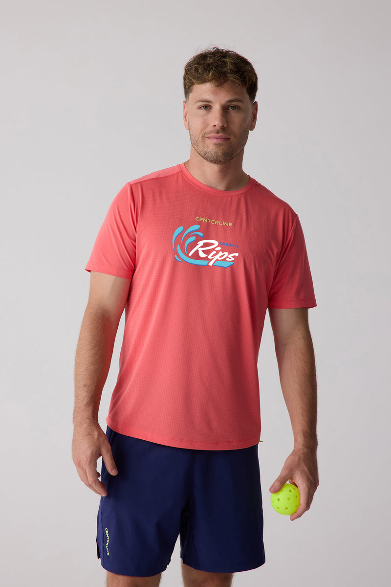 Intennse Rips Men's AirLite™ Team Tee — Sunset Coral