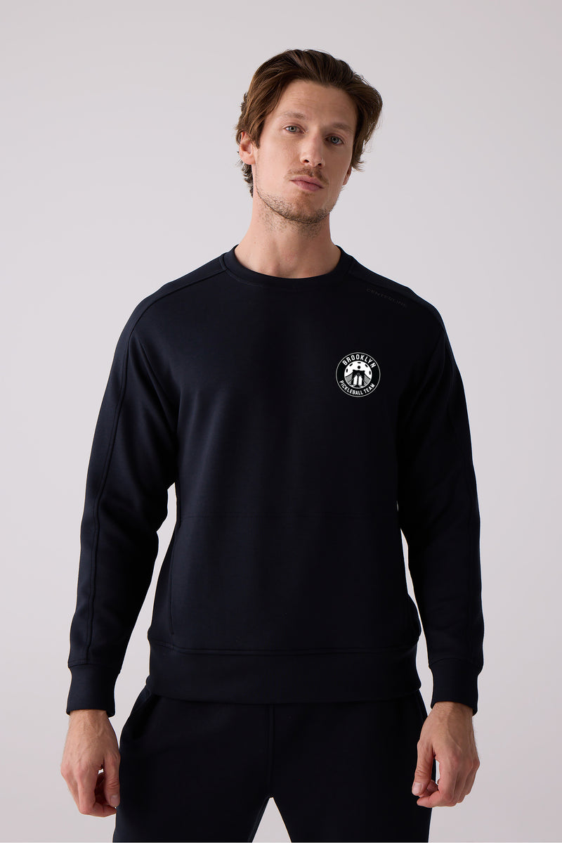 Brooklyn Pickleball Après Men's Crew Sweatshirt — black — 1