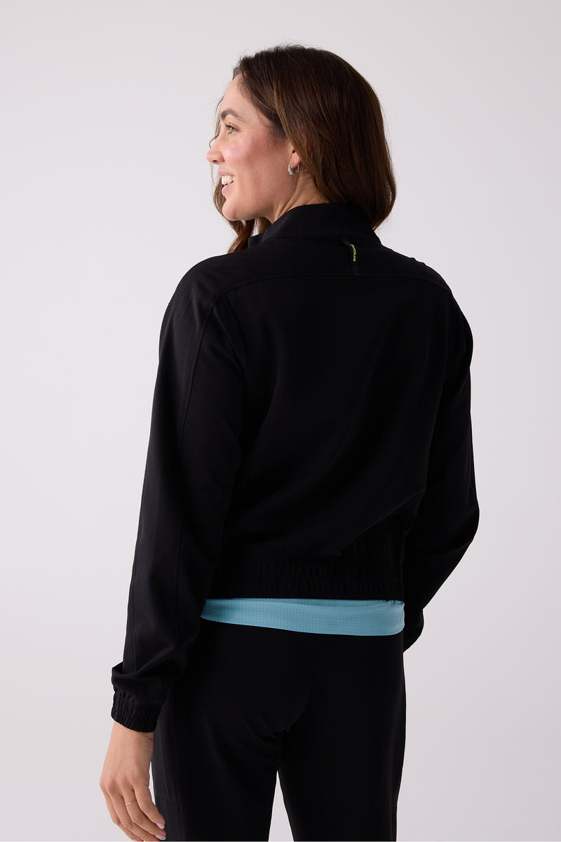 Brooklyn Pickleball Women's Courtside Track Jacket — black — 2