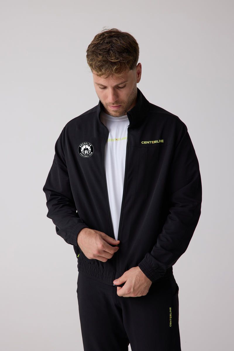 Brooklyn Pickleball Men's Courtside Track Jacket — black — 1